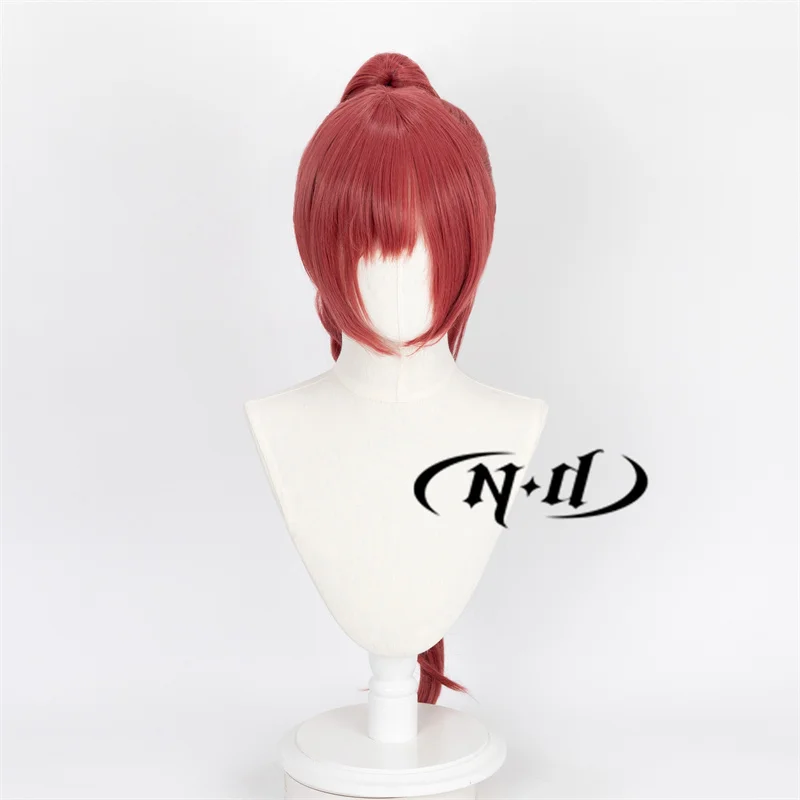 ND Sakura Kyouko Cosplay Wigs Anime Puella Magi Madoka Magica Cosplay Long Raspberry Red Hair Wigs for Comic Con Coser Synthetic