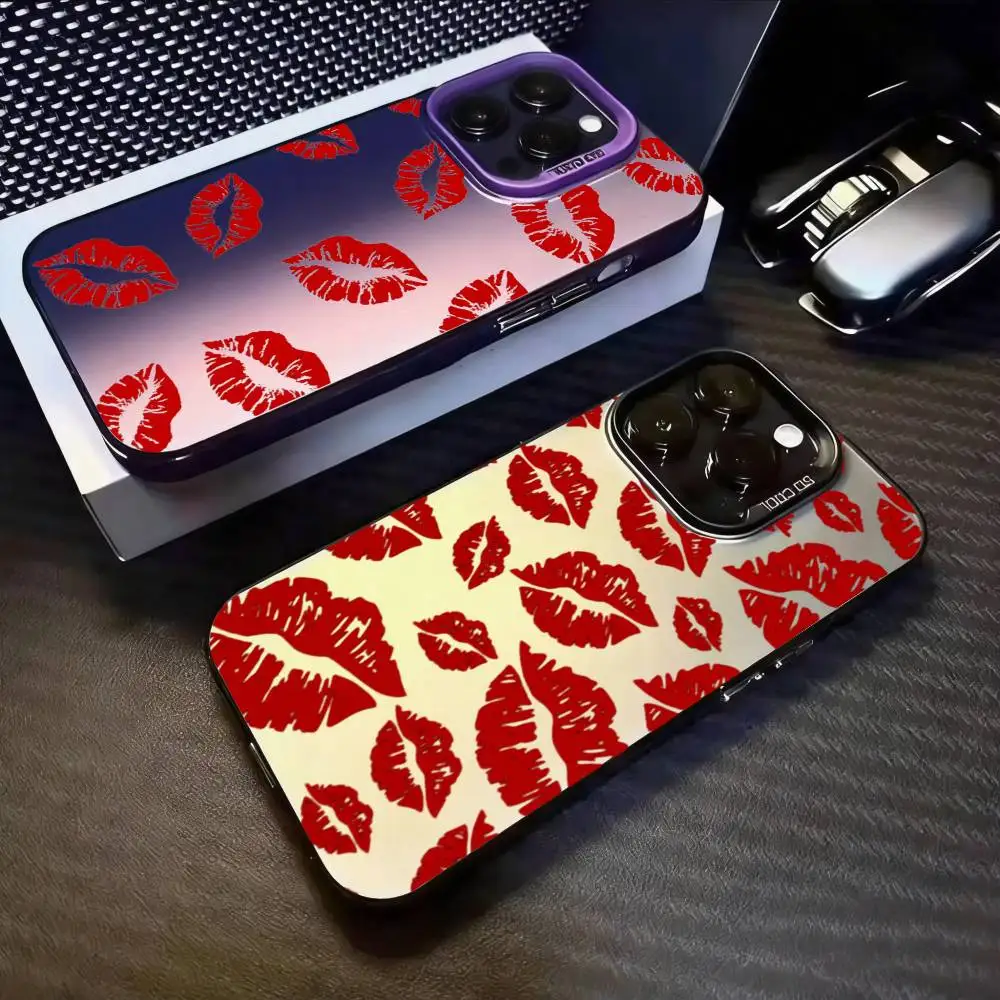 

Lip Print Shatterproof Luxury Printed Phone Case For IPhone 11/12/13/14/15/16/17 Plus, Pro, Pro Max & Air