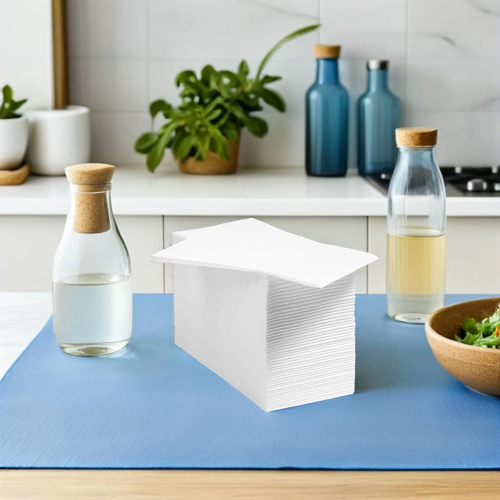 100Pcs Premium Foldable Paper Napkins 40x30cm Wedding Bridal Shower Birthday Party Banquet Hotel Dining Disposable Luncheon
