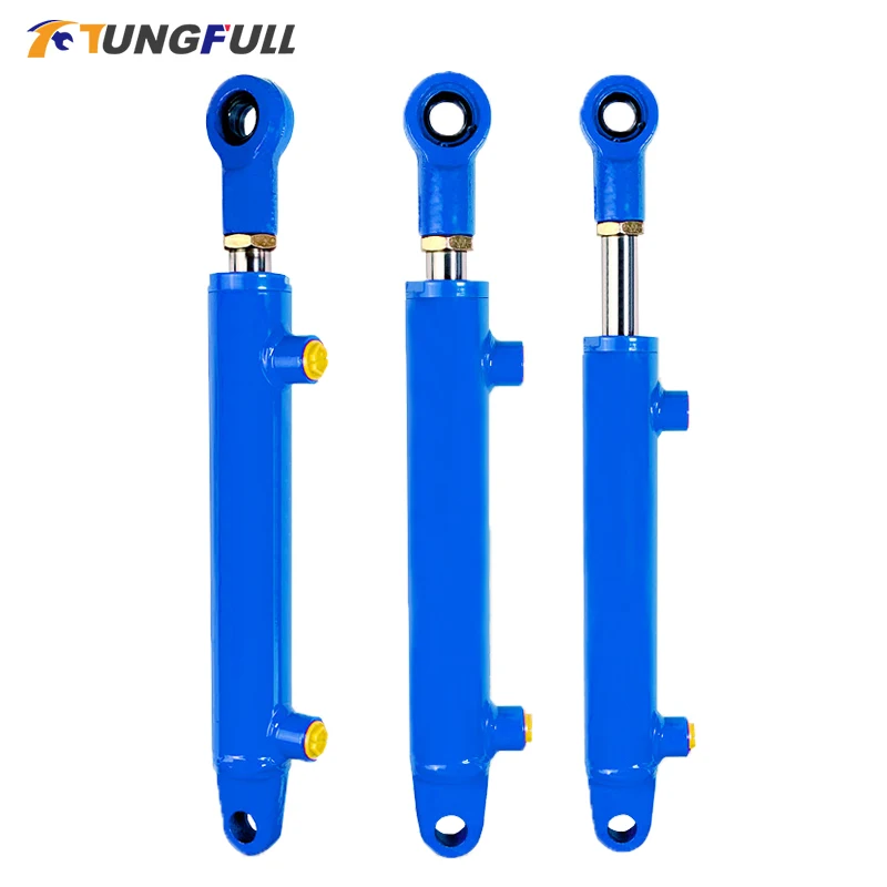 100-250mm Stroke 2 Tonnage Hydraulic Cylinder Oil Heavy Duty Hydraulic Oil Cylinder Double Acting Lifting Small Wood Splitter