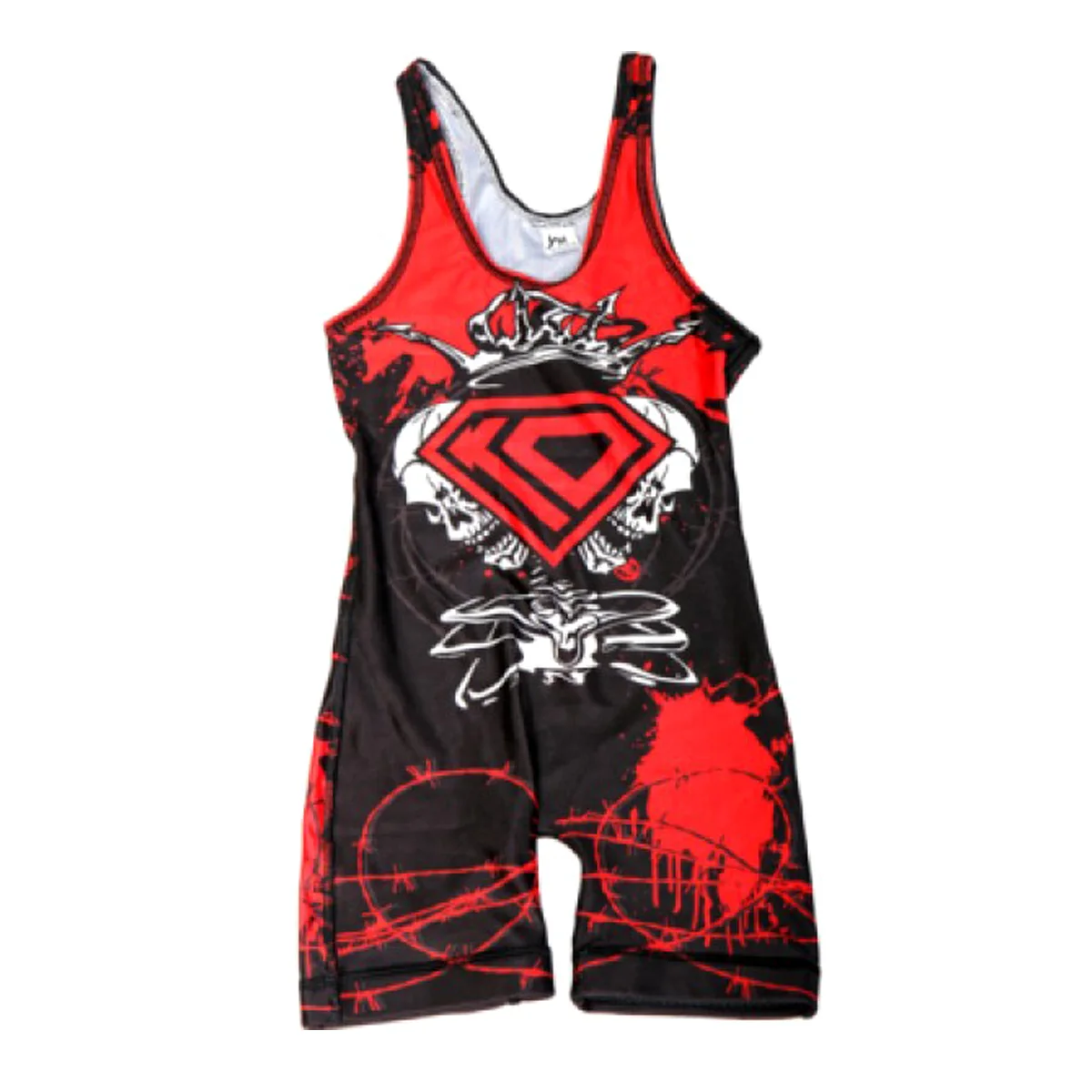 Jaguars Red Wrestling Singlets Tummy Control Wear GYM Sleeveless Triathlon PowerLifting Clothing Swimming Running Skinsuit