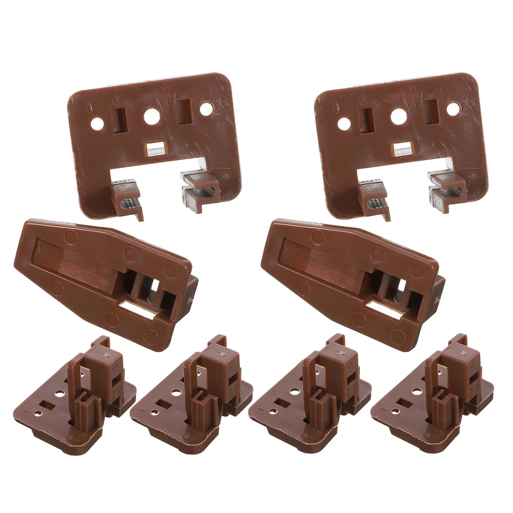 

6pcs Plastic Drawer Track Guide Drawer Slides Rails Furniture Replacement Parts For Dresser Cabinet Closet Rv Bottom Mount