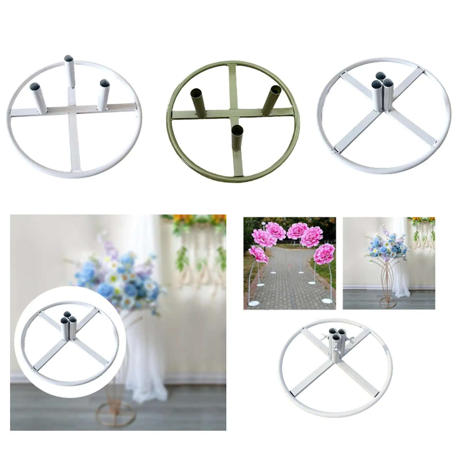 Flower Pole Display Stand DIY Crafts Iron Stable Centerpieces Large Floor Standing Flowers Landing Site Flower Arrangement Base