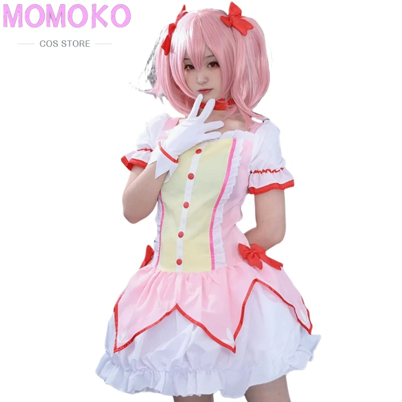 Cosplay Anime Magical Girl Kaname Madoka Cosplay Kostüm Bogen Pfeil Magica Kaname Kleid Perücke Kaname Madoka Outfits für Comic Con