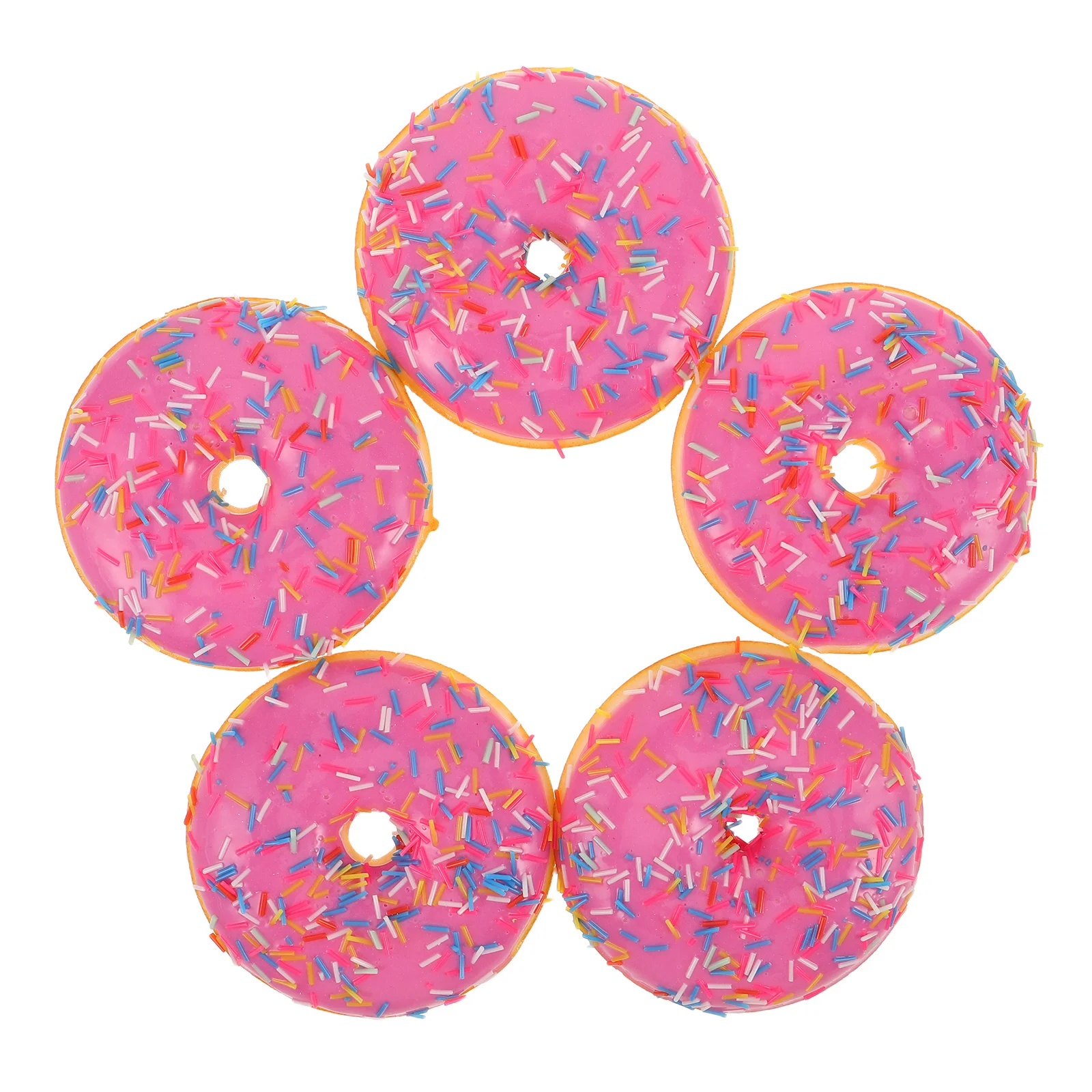 

5Pcs Mini Faux Donuts Artificial Doughnut High Simulation Food Props for Party Dessert Decoration Photography Display