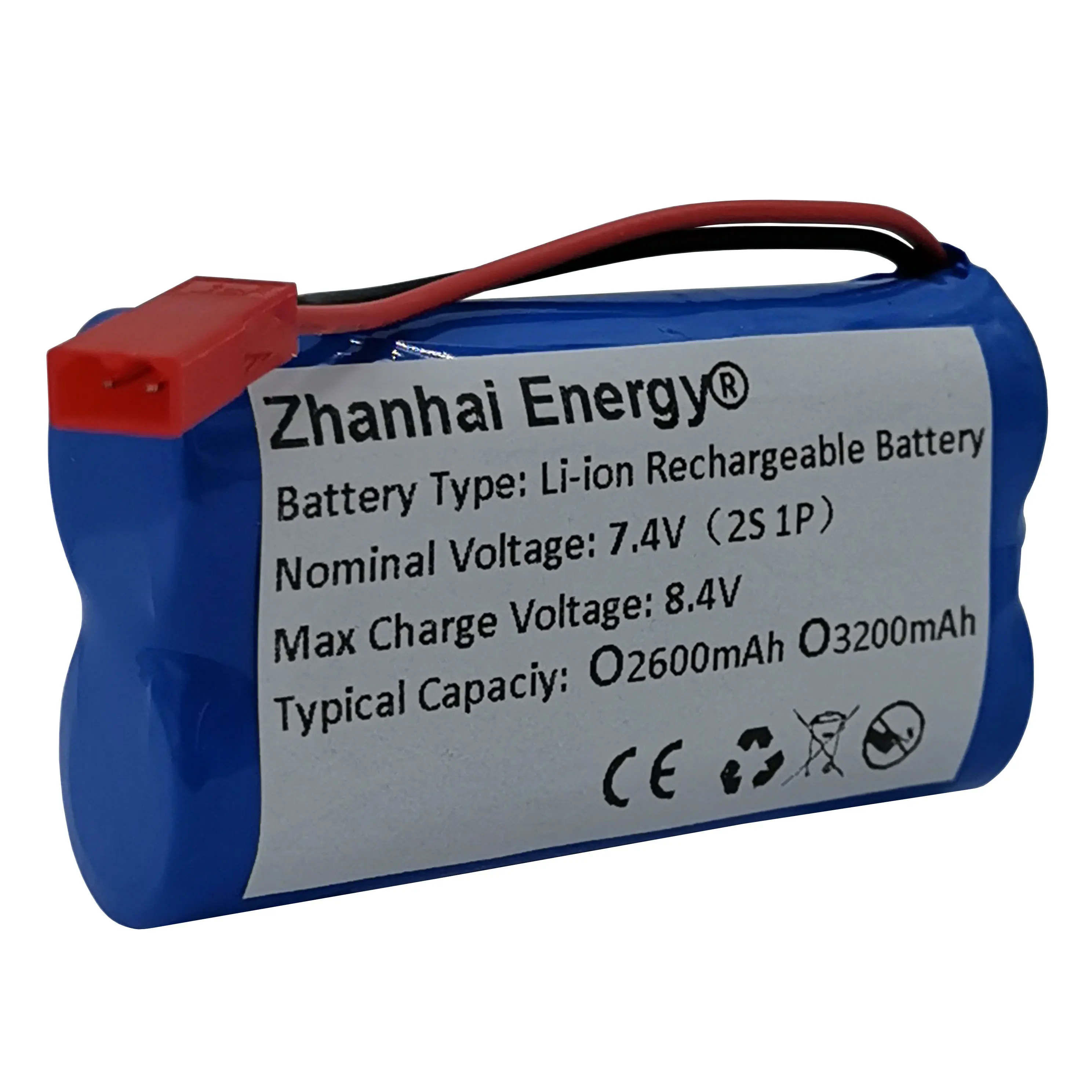 7.4V 2600mAh 3200mAh 18650 Li-Ion Rechargeable Battery Pack For 7.4V All Instruments Backup Battery New Available For Wholesale