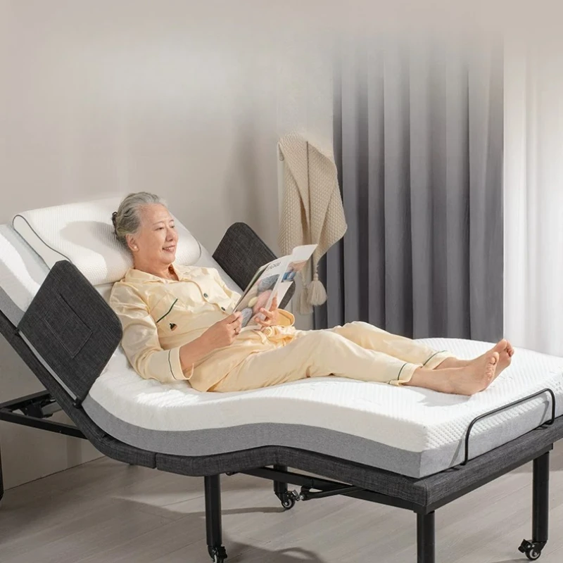 Home nursing home nursing bed Middle-aged and elderly  fabric lifting multi-function automatic  elderly care smart bed