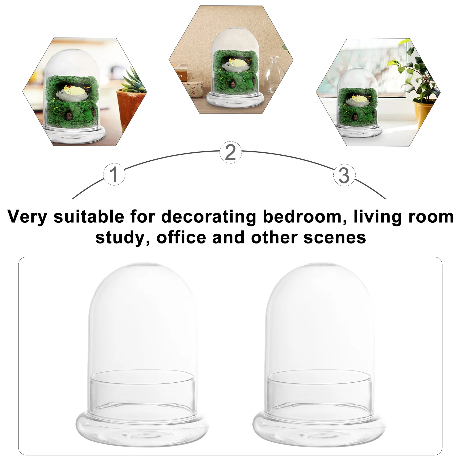 Plant Protector Cover Plastic Cloche Plant Plant Dome Protector Terrarium Bell Jar Bottle for Garden Bell Cloche