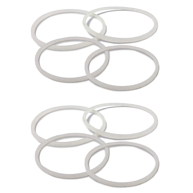 New Replacement Gaskets Rubber Seal Ring For Magic Blender Flat/Cross 8 Pack