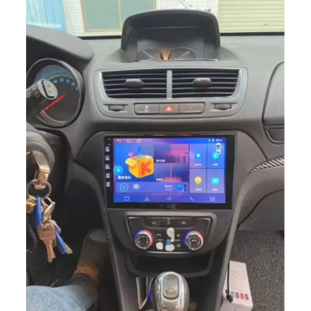 9 Inch Car 4G+64G Wifi Versio Android Radio Dash Fitting Panel Fascia Frame Kit for Buick Encore Opel Vauxhall Mokka 2013-2018