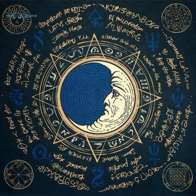 Square Pendulum Divinations Mat Altar Tablecloth Board Game Card Pad Table Cloth Metaphysical Board Game Mat image 5
