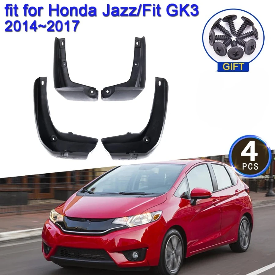 Sayap lumpur untuk Honda Jazz Fit GK3 2014 2015 2016 2017 pelindung cipratan Flap spatbor depan belakang roda Aksesori kendaraan mobil