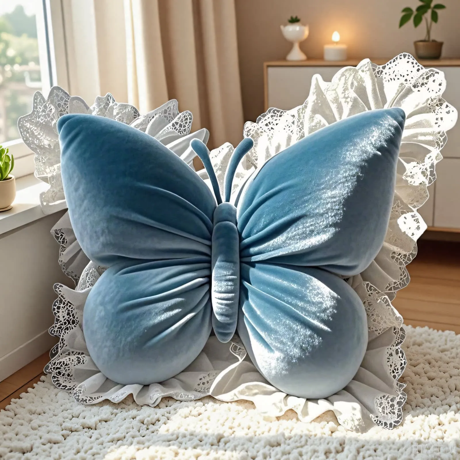 Butterfly bedside pillow large backrest throw pillow household bedroom