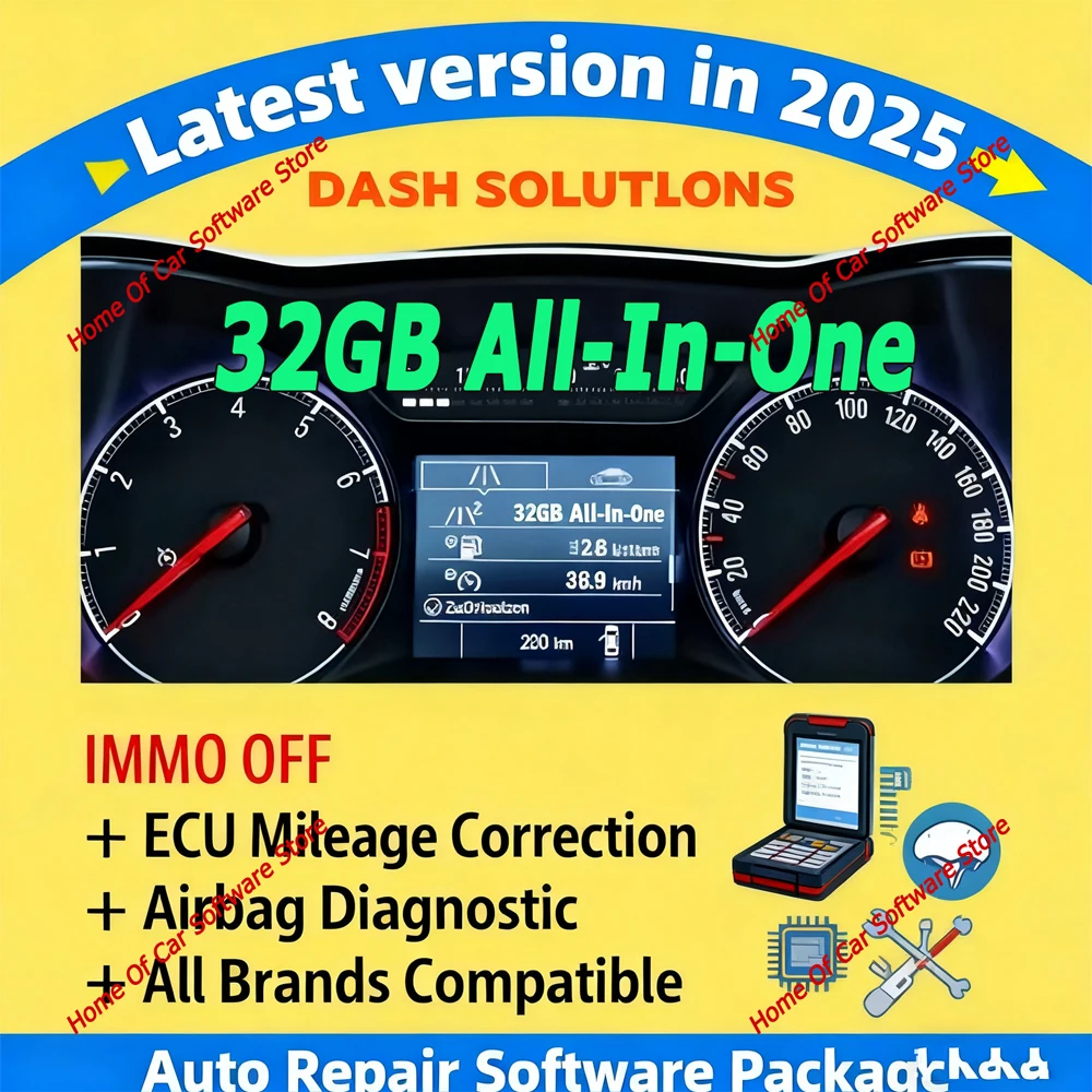 

32 ГБ универсальный пакет программного обеспечения для авторемонта IMMOFF ECU, коррекция пробега, диагностические инструменты для подушек безопасности, совместимые со всеми брендами