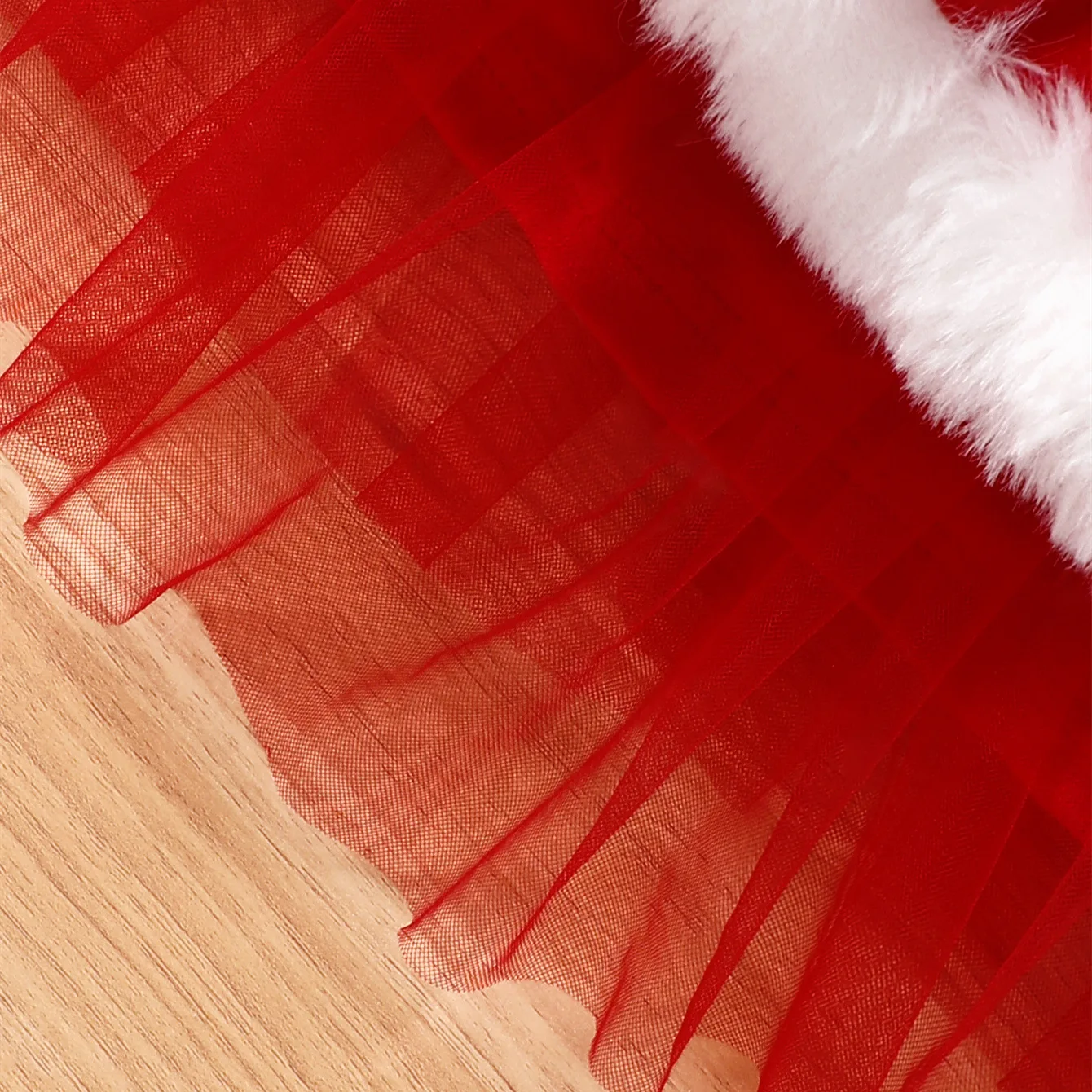 السنة الجديدة للأطفال سانتا كلوز زي الفراء طوق فستان أحمر الأداء مع أغطية الرأس للفتيات عيد الميلاد حفلة فستان مناسبات الملابس #6