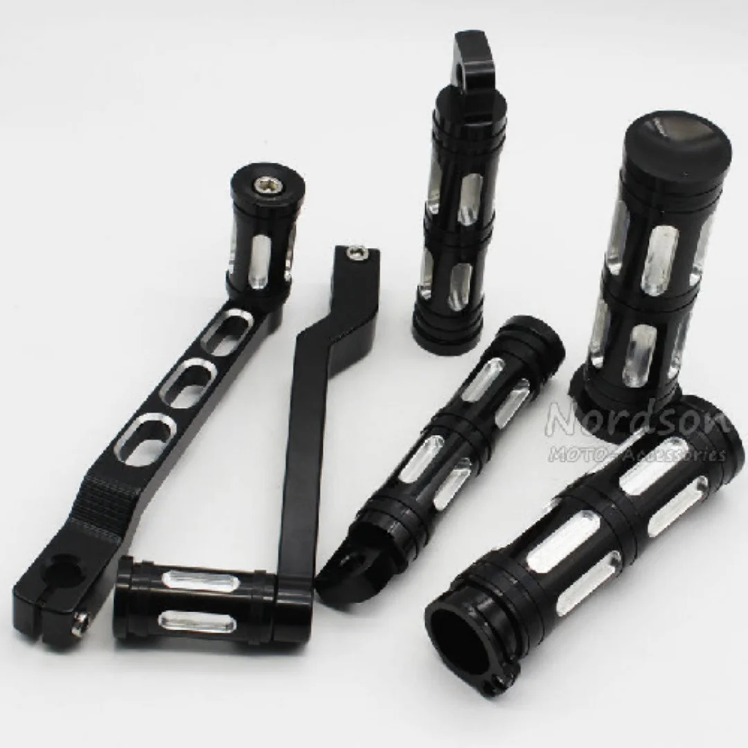 Nuoxintr 25 مللي متر CNC دراجة نارية المقود القبضات مسند القدمين حافة قطع رافعة تحول شيفتر الوتد ل هارلي الإنزلاق الطريق الملك الخامس قضيب سوفتيل