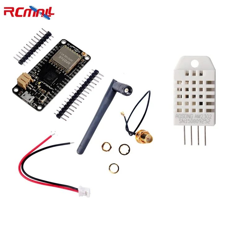 Lora32u4 ii lora iot placa de desenvolvimento módulo lipo sx1276 hpd13 antena com dht22 temperatura umidade sensor diy0050