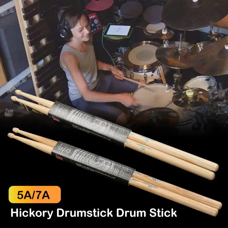 1 Pair Professional Drum Sticks 5A Hickory Walnut Wood 5A Drumsticks 7A Musical Instruments Drum Sticks