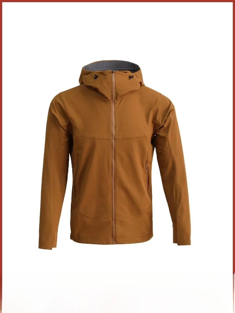 

Новая осенняя уличная мужская напольная мягкая ветровка ell Jaet, пальто-ветровка с подставкой, молодежная модная длинная светящаяся застежка-молния из искусственной кожи...