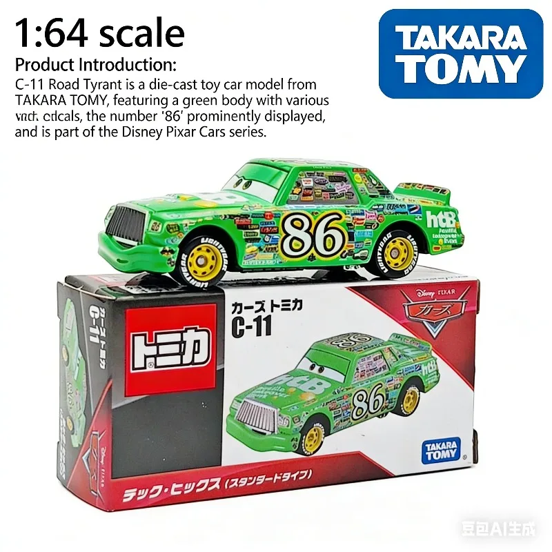 

TAKARA TOMY 1/64 scale alloy racing car from the Cars series, C-11 Roadster model toy car for boys, small car collection