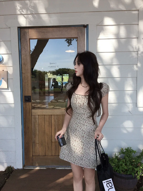 الصيف الأزهار طباعة الدكتور المرأة ساحة طوق التخسيس الخصر تصميم الورك تغطي ألف خط ort تنورة الكورية Sle