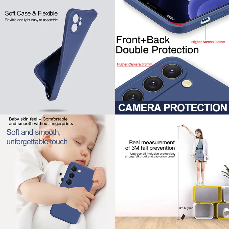 حافظة لهاتف سامسونج جالاكسي S23 S 23 S22 Ultra S24 FE S25 + غطاء ناعم