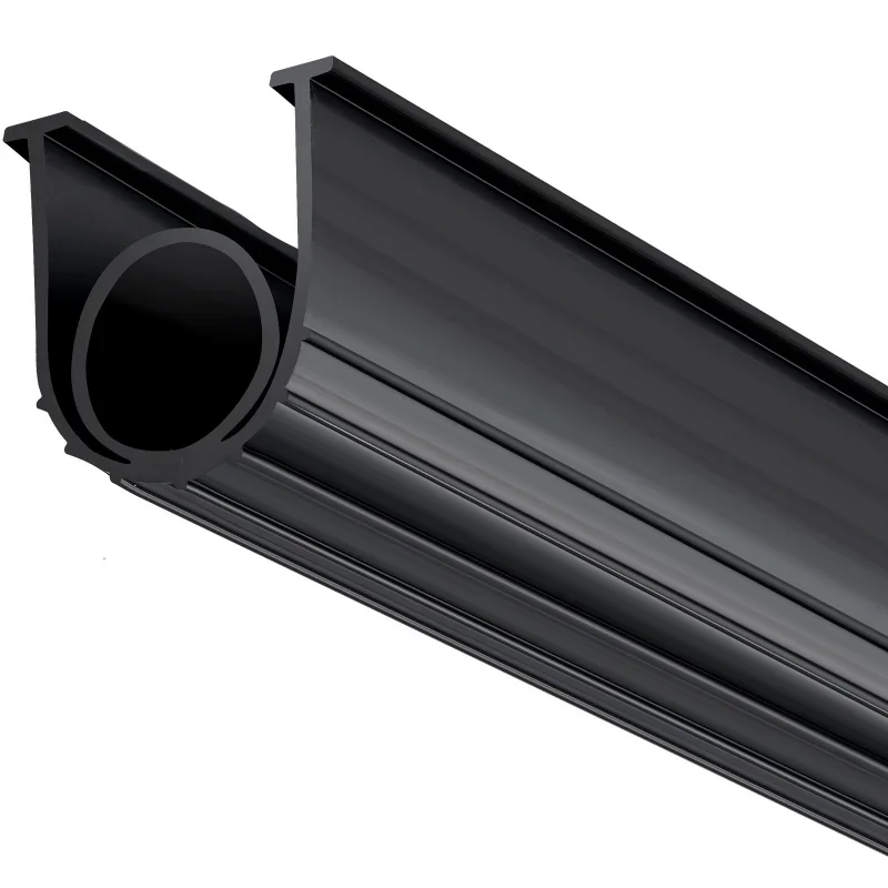 U-Shaped + O-Shaped Ring Combined Garage Door Bottom Rainproof Sealing Strip for Roller Shutter Door Rubber Gap Strip 1/2/3M