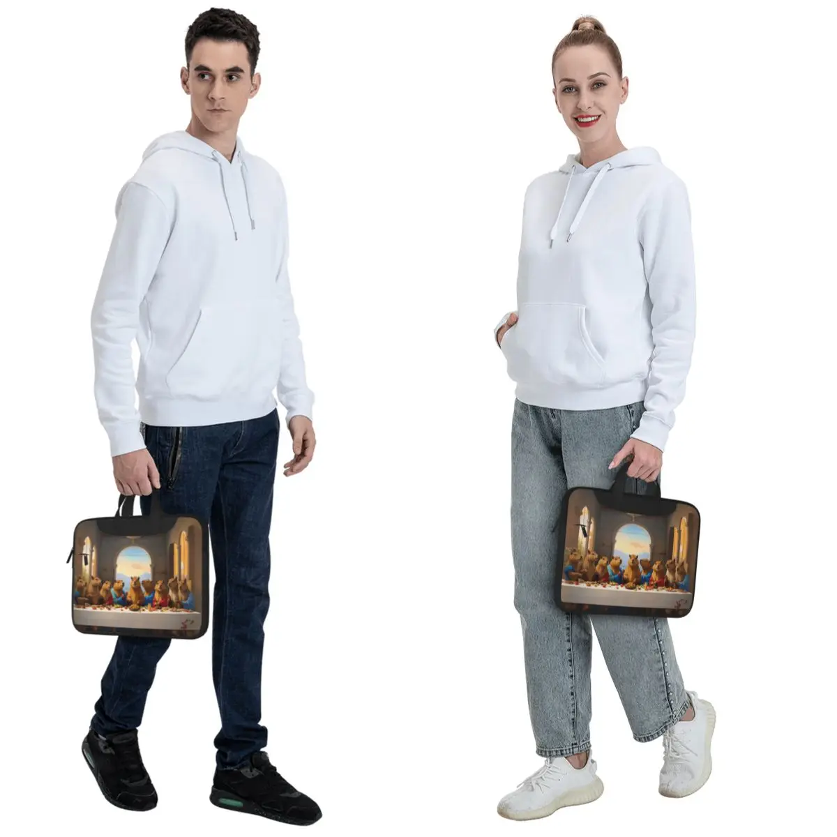 Capybara Animal Pattern Crossbody Laptop Bag Case Computer Bag 13 14 15.6 Inch Notebook Pouch for Lenovo