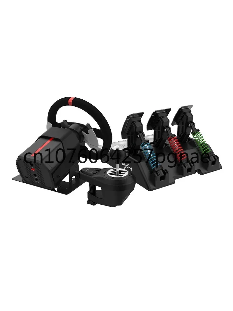 For PXN-V10 Force Feedback Racing Game Aiming Wheel 900 Degree Compatible with Pc/Xbox One/Ps4