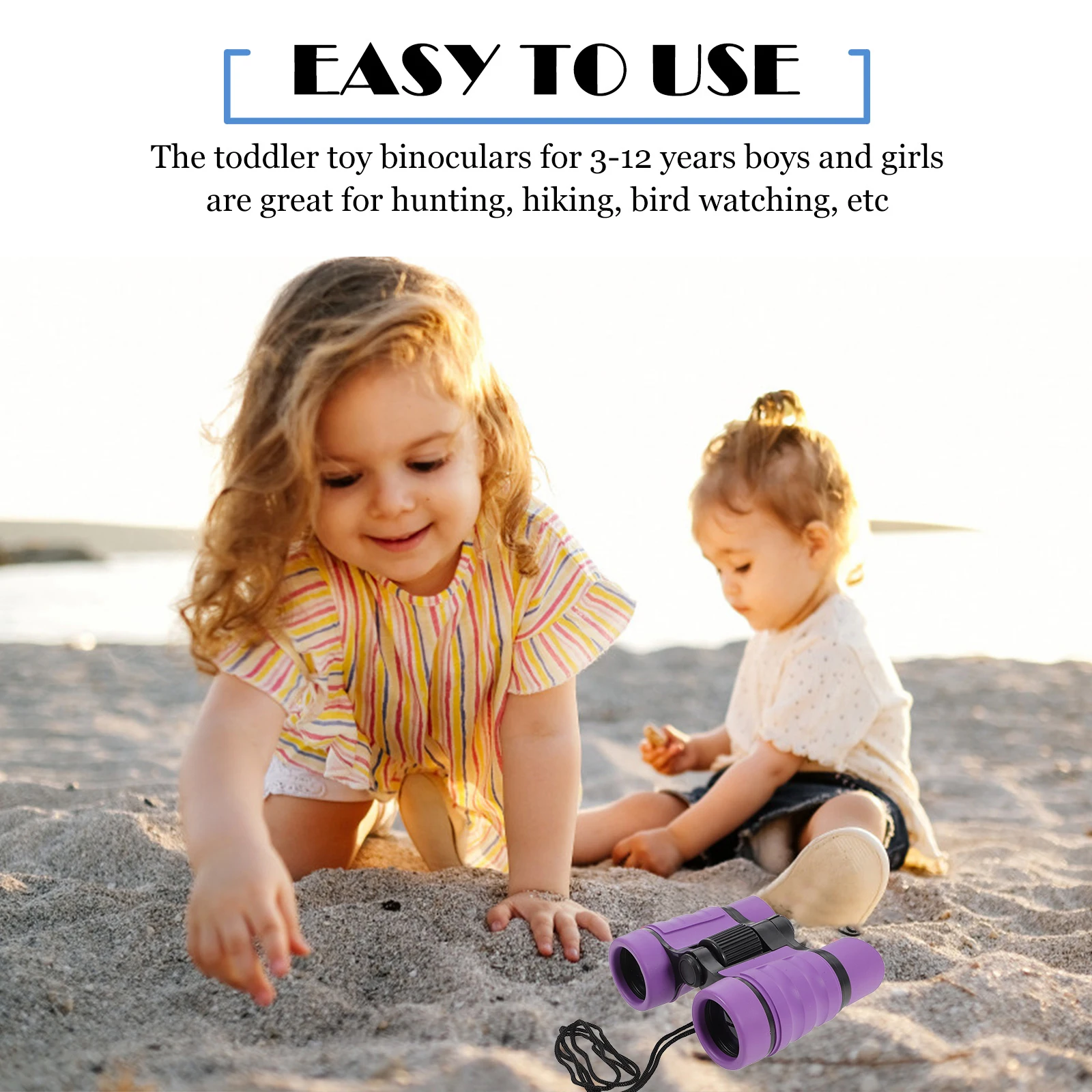 

Children Telescope Purple Non-Slip Kids For Outdoor Nature Watching Magnifying Vision For Kids Camping Hiking