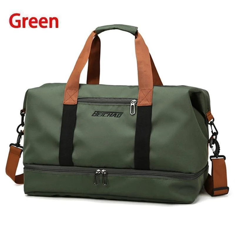 

Large Capacity Sports Waterproof Messenger Dry and Wet Seperation Tote Men's and Women's Travel Bags Trendy Travel Bags