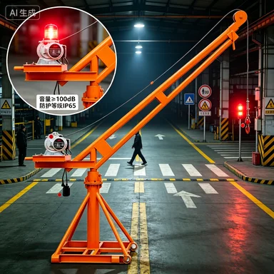 Zero Emission Counter Weighted Mobile Crane – 500kg Electric Hoist, Portable Floor Crane with 360° Rotation for Indoor Warehouse