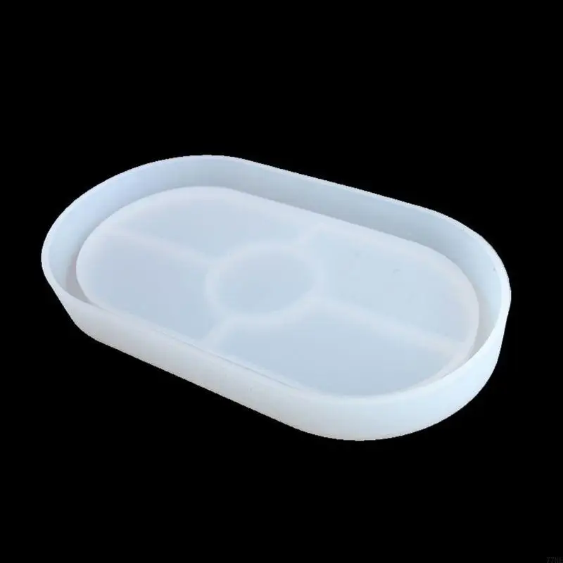 77HE DIY Tray Silicone Resin Mold Oval Jewelry Making Molds Clear Epoxy Resin Casting