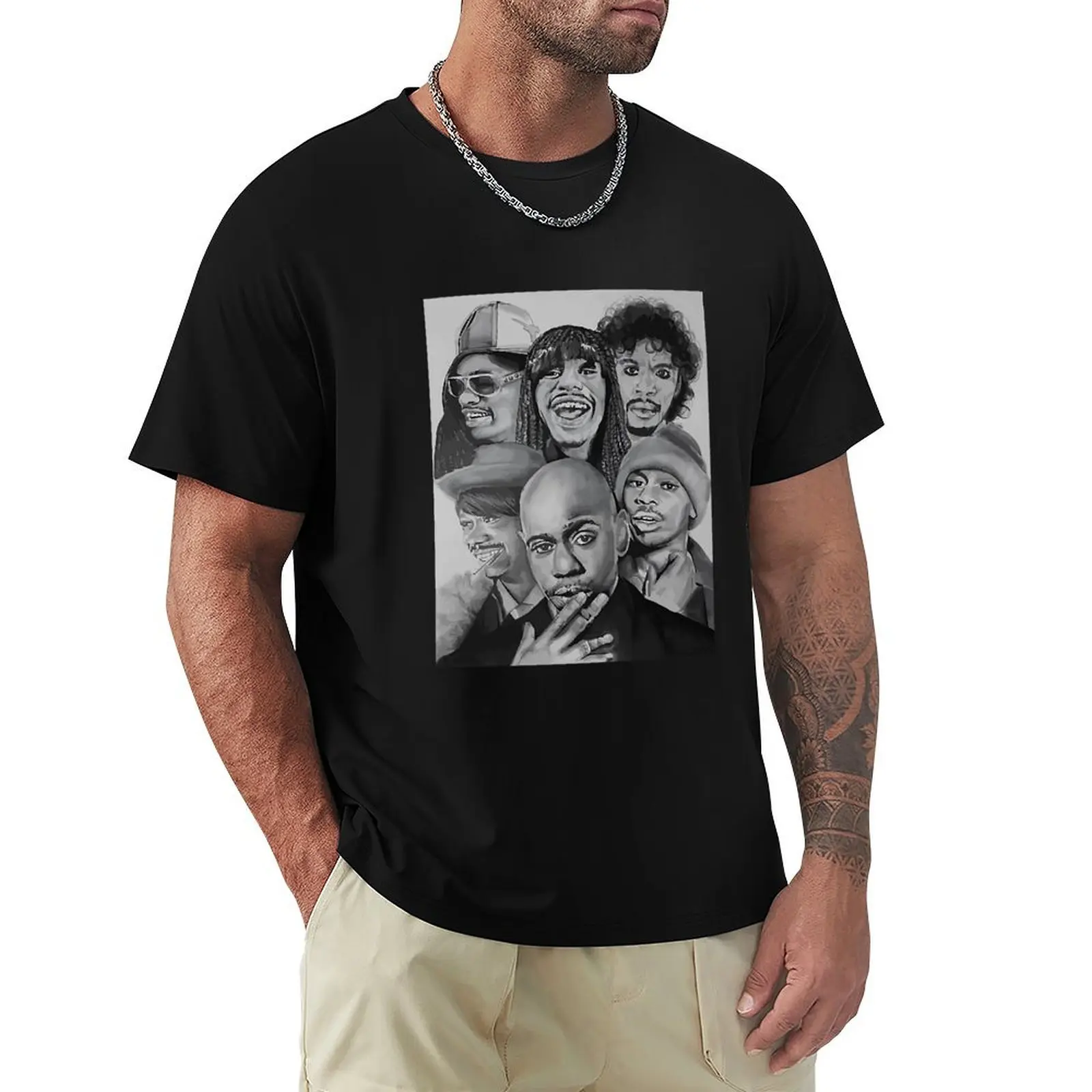 Dave Chappelle, Dave Chappelle Many Face Edition T-Shirt t shirt man plain T-Shirt