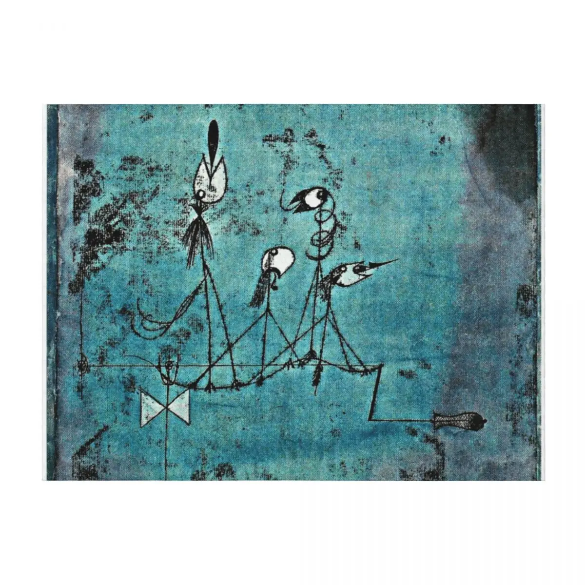 

Paul Klee artwork, Twittering Machine Throw Blanket heavy to sleep manga Thins Flannels Blankets