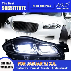 AKD Head Lamp for Jaguar XJL LED Headlight 2011-2019 Headlights XJ XF XE DRL Turn Signal High Beam Angel Eye Projector Lens
