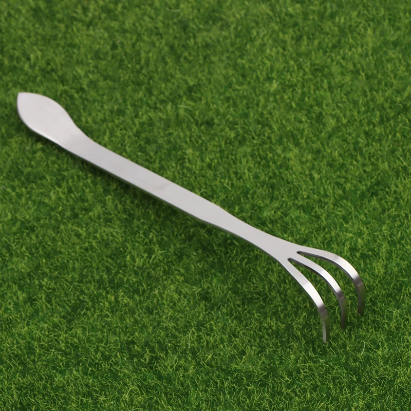 1Pc Stainless Steel Root Rake Multifunctional Bonsai Potted Plants Loosen Soil Tool Handheld Rustproof Rake Home Gardening Tools