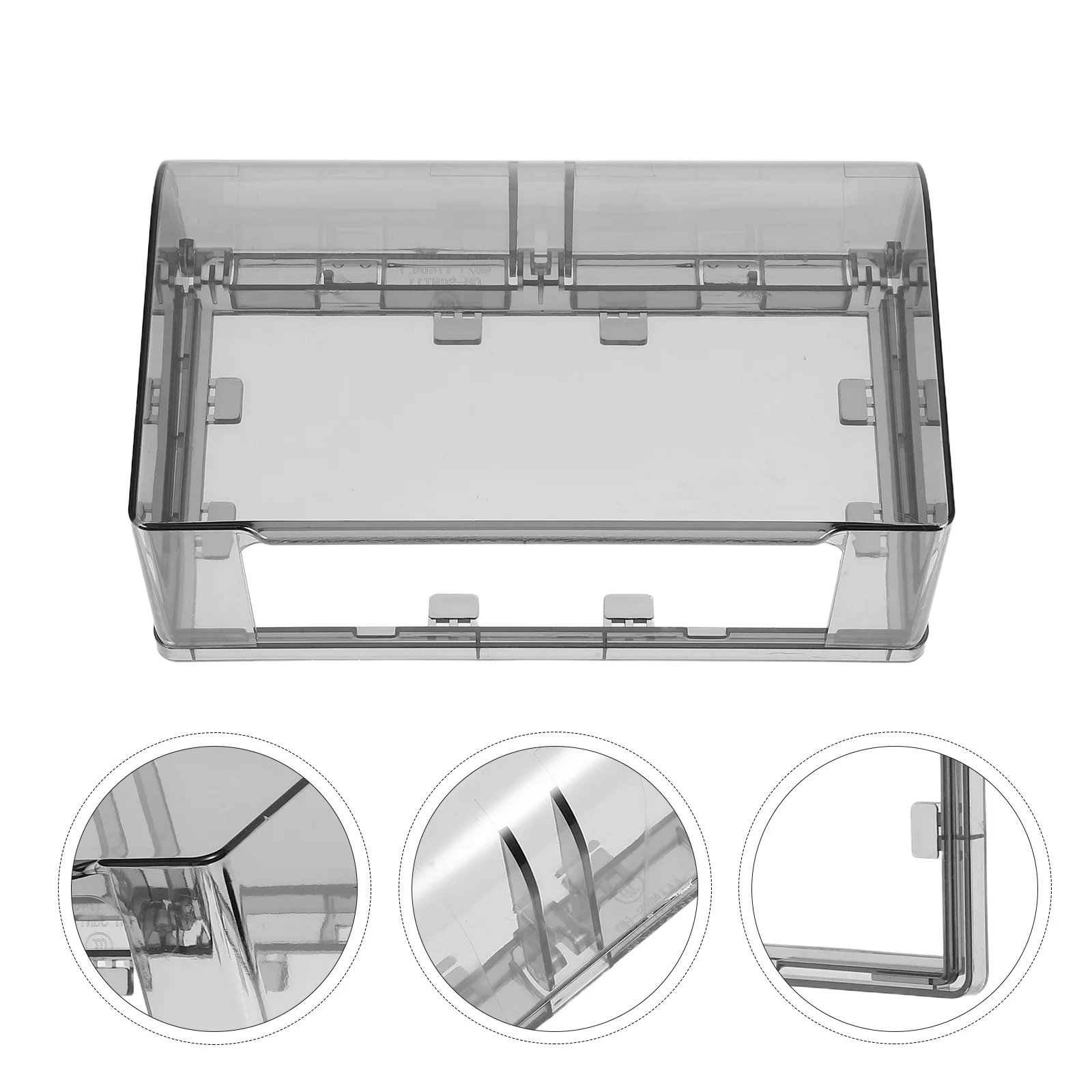 

1pc Waterproof Socket Cover Sticky Type Splash-Proof Outlet Protector For Kitchen Bathroom Double Position Conjoined Socket Box