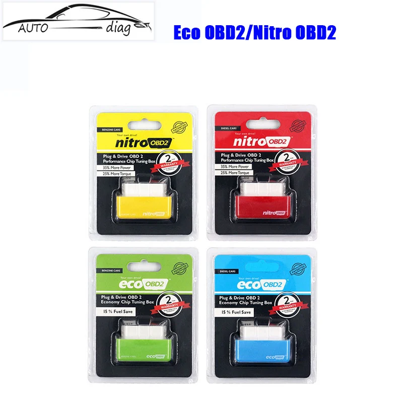 ECO OBD2 original 15% Fuel Saver Nitro ECO OBD2 Performance Chip Tuning Box ECO OBD2 Nitro OBD2 Original Plug Gasoline Diesel