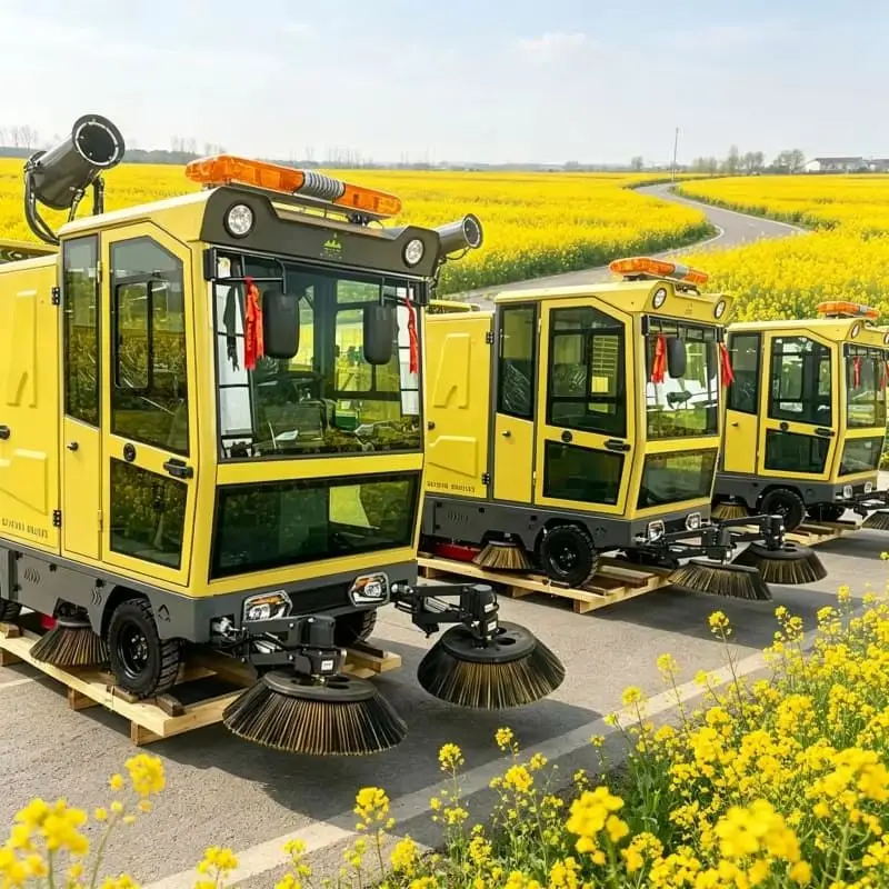 Side Brush Ride On Sweeper Electric Floor Sweeper for Factory Workshop Warehouse Corner Dust Collection 1400mm Customized