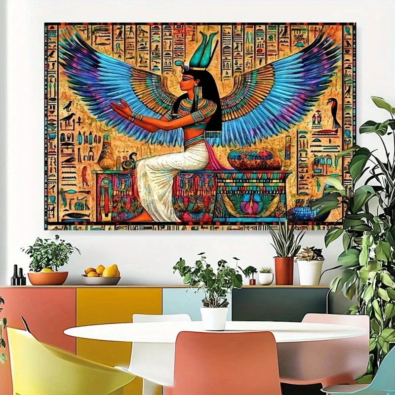 VIKAMA Ancient Egyptian Goddess Isis Tapestry Wall Hanging for Bedroom, Living Room, Dorm, Retro Ethnic Aesthetic Home Decor