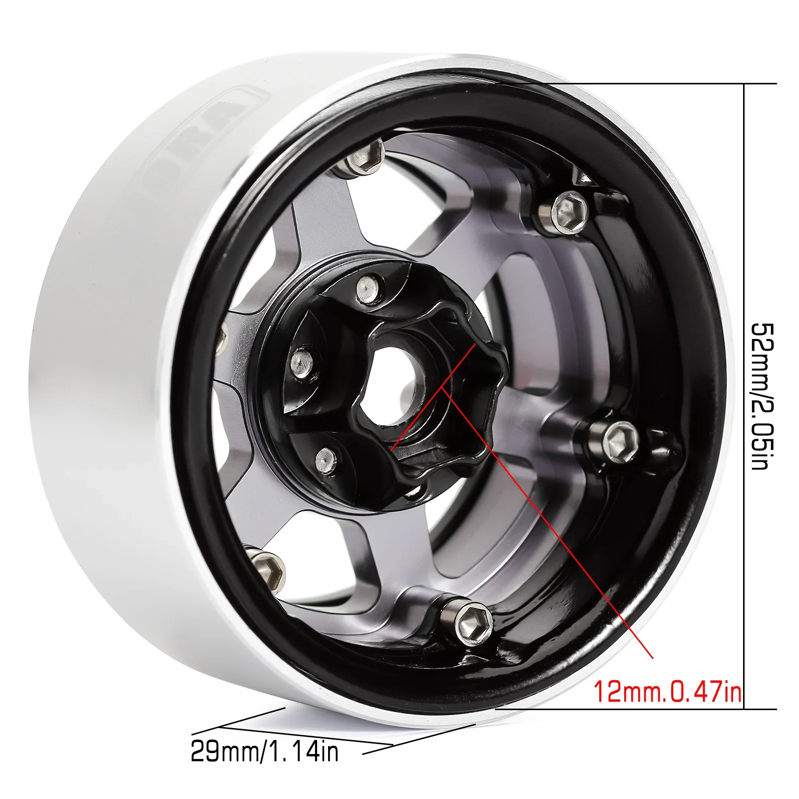 INJORA CNC Aluminum 6-Spokes 1.9\