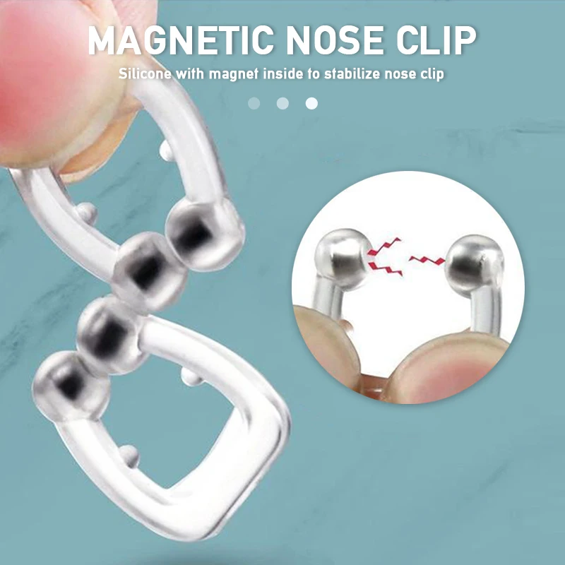 Pince anti-ronflement magnétique en silicone avec étui, dispositif anti-ronflement, pince antarctique, aide au sommeil, garde l\'apnée de la nuit,