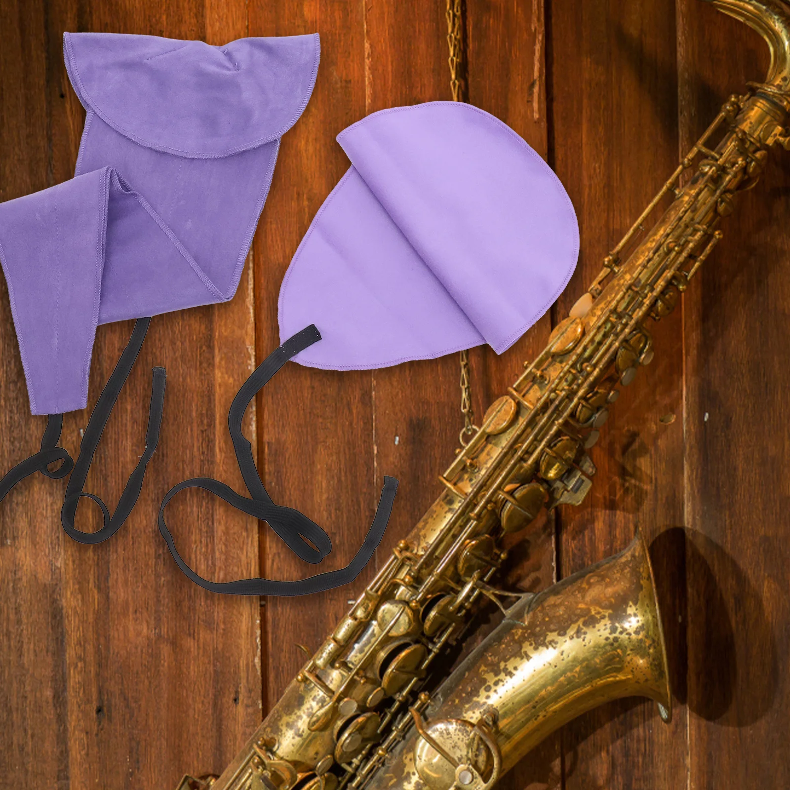 

2 Pcs Saxophone Cleaning Cloth Flute Tools Kit Maintenance for Faux Suede Accessories Instrument Baby