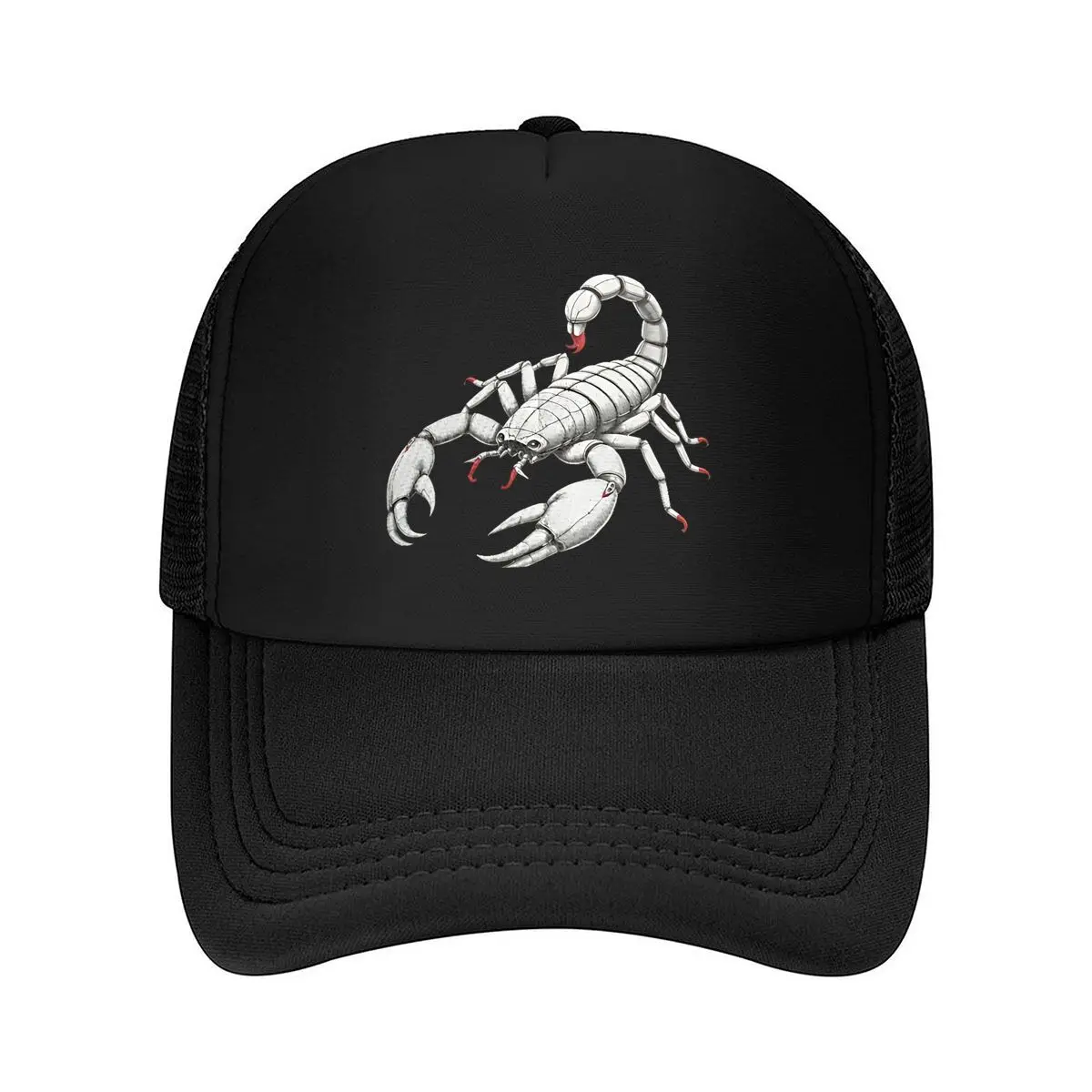 Men's Black Scorpion Graphic Hat - Wide Brim Hunting, Camping, Casual Outdoors - Bold Scorpion Desig 2026 Mesh Baseball Cap