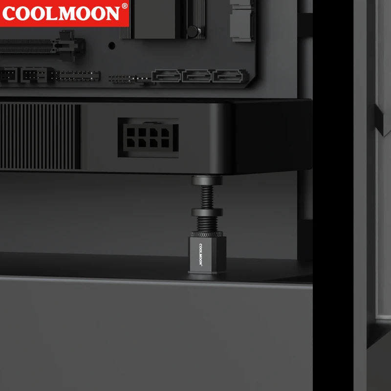 COOLMOON Graphics Card Support Telescopic Spiral Video Card Holder Magnetic Base Anti Scratch Non-slip for ATX/M-ATX/ITX Chassis