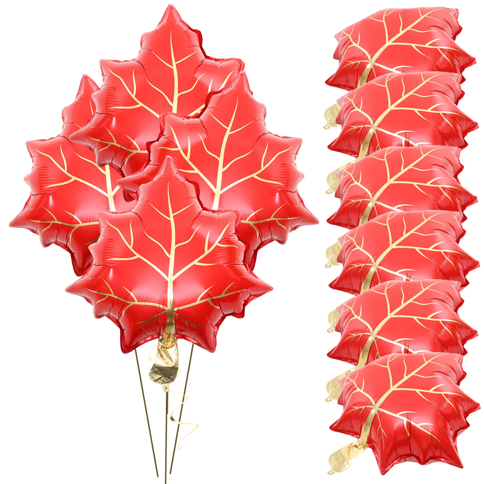 

10Pcs Foil Maple Leaf Balloons Thanksgiving Party Theme Fall Balloon Decorations Autumn Festival Props Thanksgiving Balloon