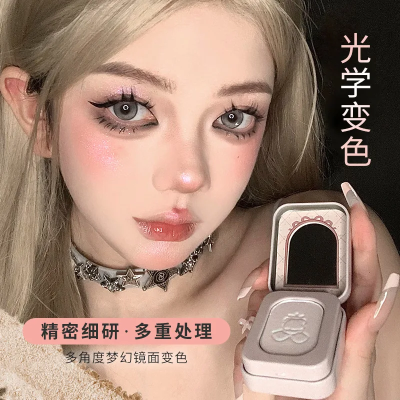 YIGUDIGU カメレオンハイライターダイヤモンド偏光グリッターファインシマーフェイスブライトニングボディグリッターアイシャドウパープルイルミネーター