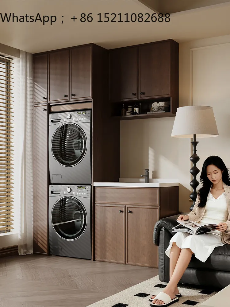 SCY Balcony Washing Machine Cabinet Laundry Pool Basin Integrated Cabinet Combination Honeycomb Aluminum Stacked Locker
