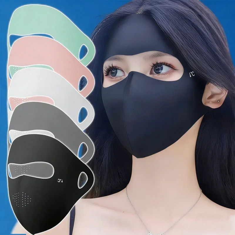 

1-10 шт. летняя маска для лица с защитой от ультрафиолета для мужчин и женщин, охлаждающая, дышащая, легкая, эластичная, полнолицевая балаклава для пляжа и спорта